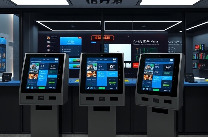 Pantalla de diagnóstico remoto de un terminal de autoservicio